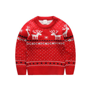 Children's Fireplace Lovely Sweater For Christmas